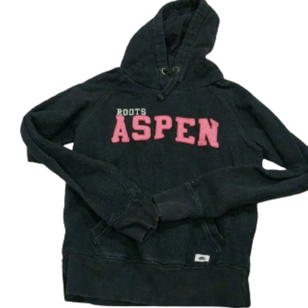 Roots black heathered aspen hoodie